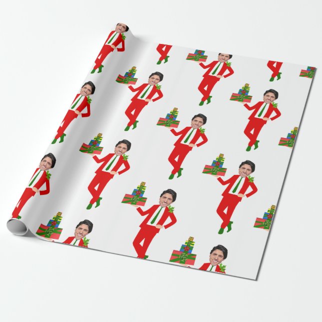 Papel De Presente trudeau de Justin do Natal (Desenrolado)