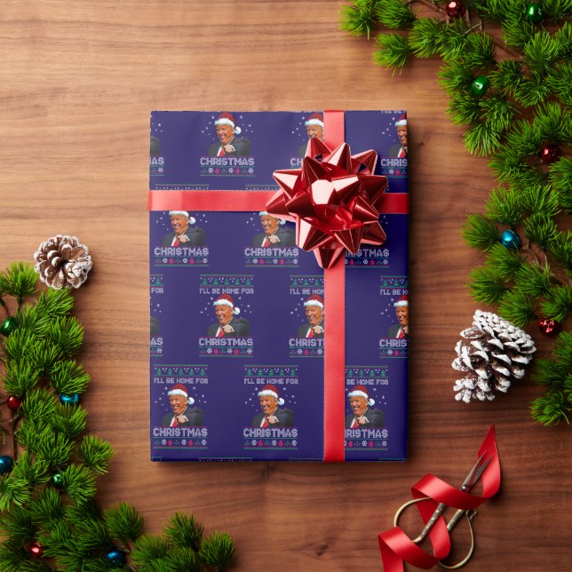 Papel De Presente Trump Blue (Presente de Natal)
