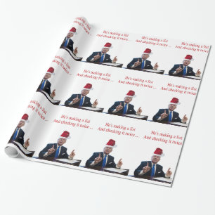 Papel De Presente Trump Christmas: Ele é fazer lista
