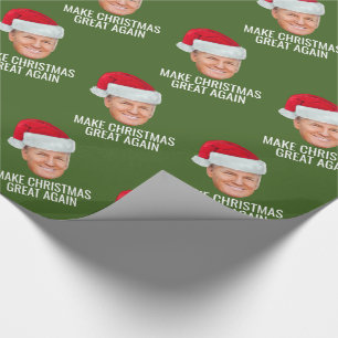 Papel De Presente Trump com Santa Hat - Faça Excelente de Natal nova