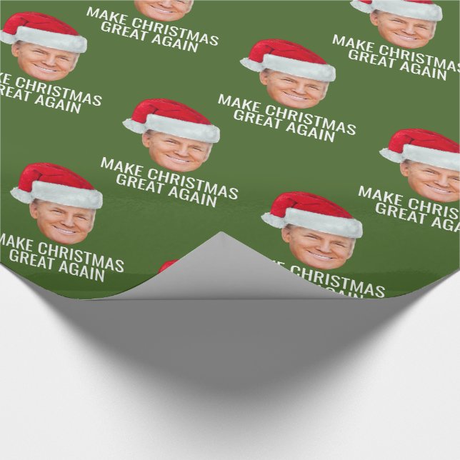 Papel De Presente Trump com Santa Hat - Faça Excelente de Natal nova (Ponta)