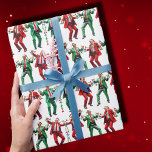 Papel De Presente Trump Dancing | Trump Santa Hat Dance Christmas<br><div class="desc">Engraçado Donald Trump Santa Hat Dance Dance Wrap</div>