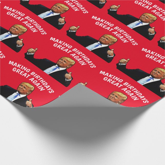Papel De Presente TRUMP DE EXCELENTE DE ANIVERSÁRIOS DO fazer (Ponta)
