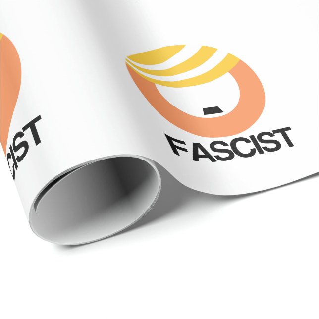 Papel De Presente Trump é fascista (Ponta do rolo)