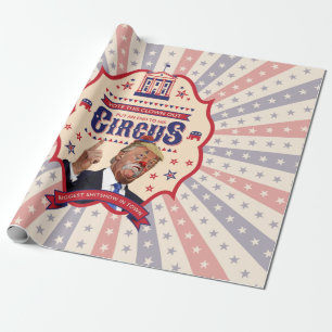 Papel De Presente Trump É Um Palhaço - Poster De Circo Vintage