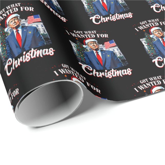 Papel De Presente Trump Got What I Wanted for Christmas (Ponta do rolo)