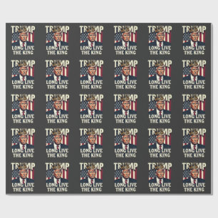 Papel De Presente Trump Viva o Rei Pro Trump Patriótico