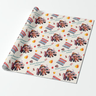 Papel De Presente Truque de Fogo 3D, em 3D, para Meninos, em formato
