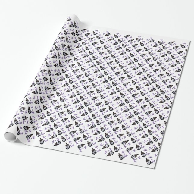 Papel De Presente Truque do Malamute do Alasca (Desenrolado)