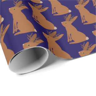 Papel De Presente Truque ou tratamento de Jackalope no Halloween