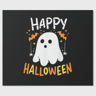 Papel De Presente Truque Ou Tratar Fantasma De Halloween