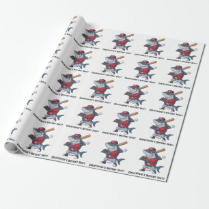 Papel De Presente Tubarão-Lenhador - Bash