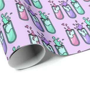 Papel De Presente Tubos De Ensaio Turbulentos