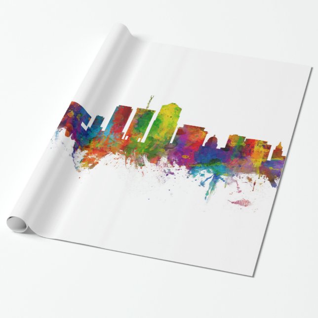Papel De Presente Tucson Arizona Skyline (Desenrolado)