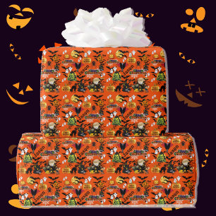 Papel De Presente Tudo de Halloween Feliz Aniversário NOME Fofo