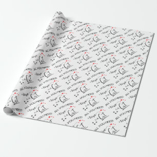 Papel De Presente Tudo o que você precisa é amor e um gato