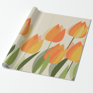 Papel De Presente tulipa amarela