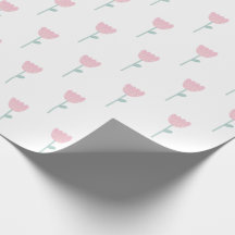 Tulipa Rosa Simples Minimalístico Floral