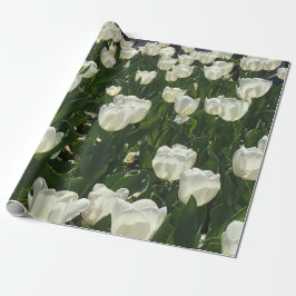 Papel De Presente Tulipas brancas para uma flor delicada