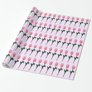 Papel De Presente Tulipas cor-de-rosa
