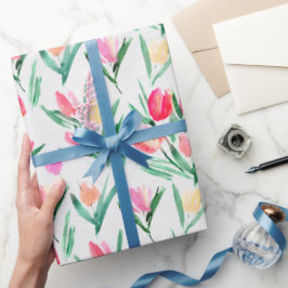 Papel De Presente Tulipas para o papel de enrolamento dos enroladore