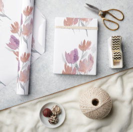 Papel De Presente Tulipas Selvagens