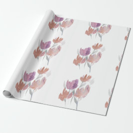Papel De Presente Tulipas Selvagens
