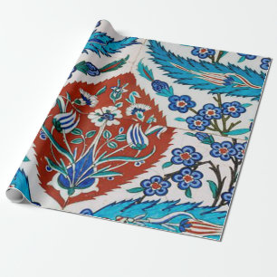 Papel De Presente Turca Cerâmica Floral
