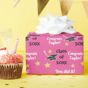 Papel De Presente Turma de Formatura do Ano Personalizado Nome