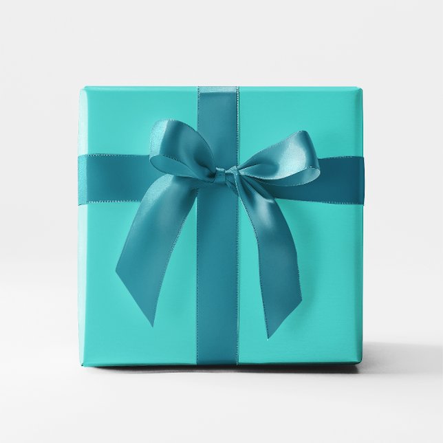 Papel De Presente Turquesa média (Medium Turquoise Wrapping Paper)