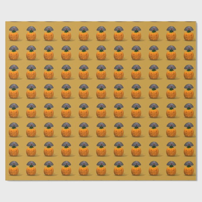 Papel De Presente Turquia E Abóbora (Aberto)