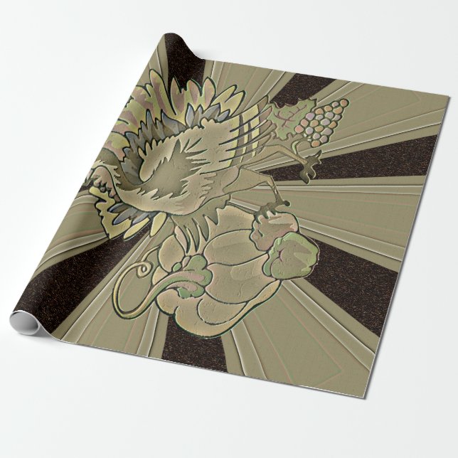 Papel De Presente Turquia no Dia de Ação de Graças - (Desenrolado)
