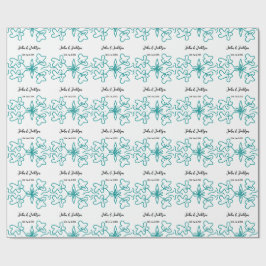 Papel De Presente Turquoise blue wedding couple name date flstylish 