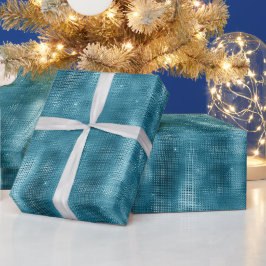 Papel De Presente Turquoise Sparkle