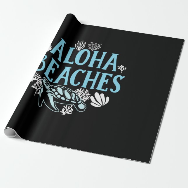 Papel De Presente Turtle Lover | Aloha Beaches (Desenrolado)