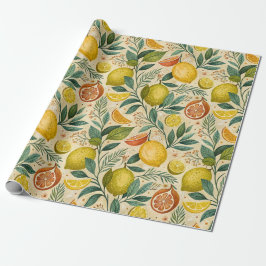 Papel De Presente Tuscan Lemon Grove Gift