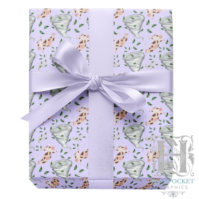 Papel De Presente Twisters Tornado Gift Wrapping Paper - Purple (Criador carregado)