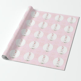 Papel De Presente Two Silly Goose 2º Aniversário Rosa 