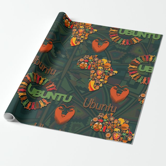 Papel De Presente Ubuntu - Sou porque somos. (Desenrolado)