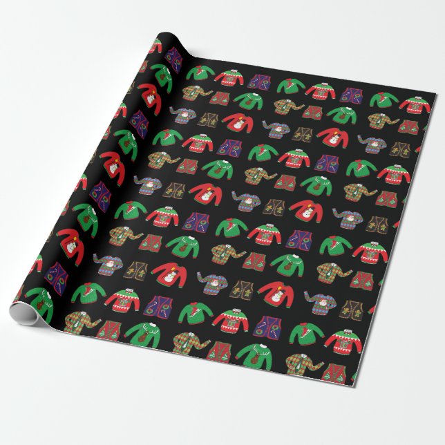 Papel De Presente Ugly Sweater, Feriado de Natal (Desenrolado)