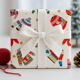 Papel De Presente Ugly Sweater Holiday Wrappaper