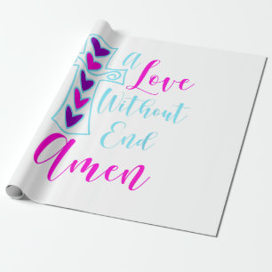 Papel De Presente Um Amor Sem Fim Amém Jesus Inspirou Citação Chris
