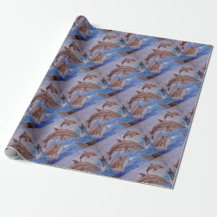 Papel De Presente Um bando de golfinhos picantes