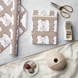 Papel De Presente Um Bebê Está Preparando Café Chá de Bebê
