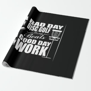 Papel De Presente Um Bom Dia Começa Com Golfe De Disco