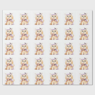 Papel De Presente Um cachorrinho fofo, é tão fofo para o Halloween