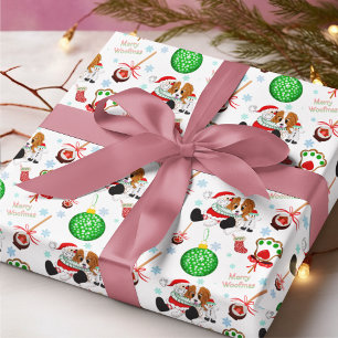 Papel De Presente Um Cavalier King Charles Muito Natalino Wrapp