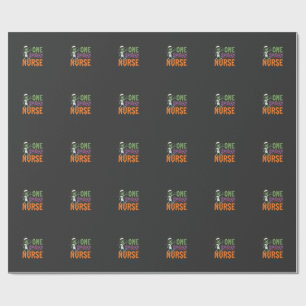 Papel De Presente Um Design de Halloween de Enfermeira Assustadora (
