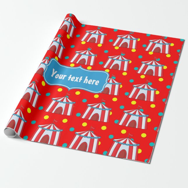 Papel De Presente Um Dia no Circo Festa Infantil Personalizada (Desenrolado)
