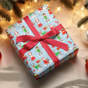 Papel De Presente Um Dia No Polo Norte Durante O Natal